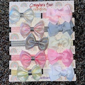 NWT 10 little girls hair bows